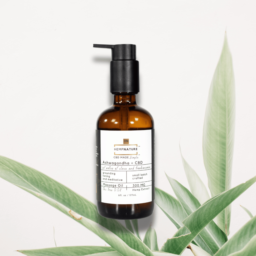 Ashwagandha+CBD Massage Oil-6oz